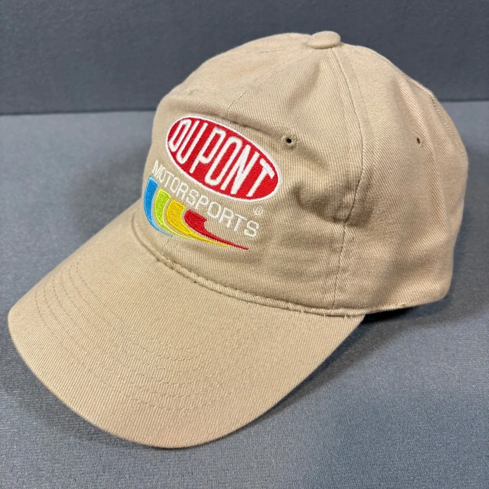 Jeff Gordon #24 Dupont Motorsports Hat Cap Beige Chase NASCAR Vintage‎ Y2K
